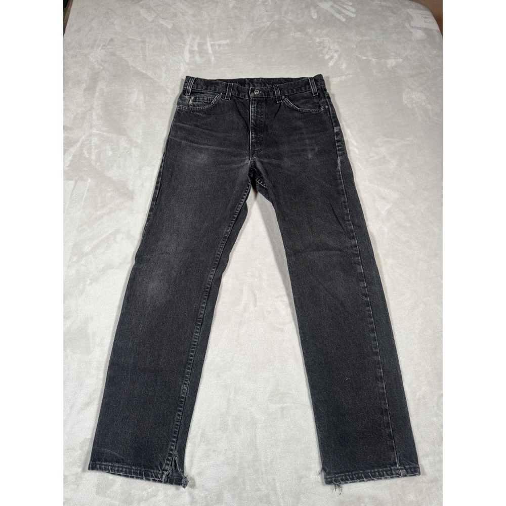 Vintage Levis 505 Orange Tab Jeans Size 34x30 (Fit 32x29) Black MADE IN USA
